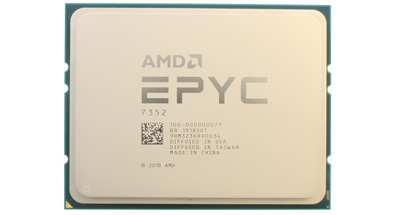 CPU AMD EPYC 7352 (24C/48T, 2.30 GHz, 128MB)