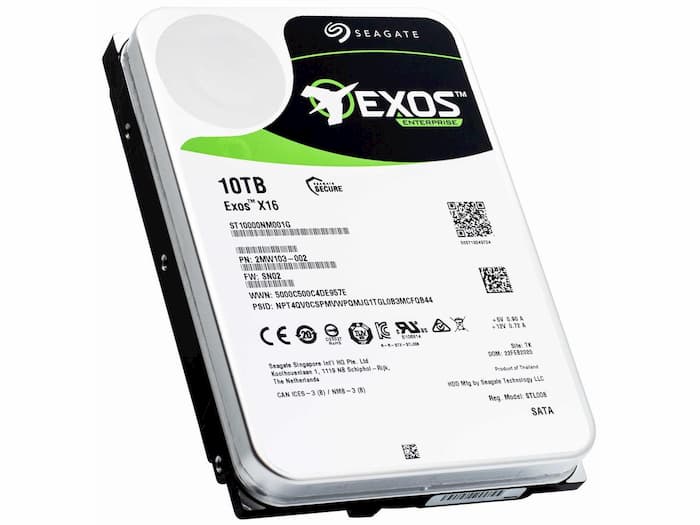 SEAGATE EXOS X16 10TB 512E/4KN SATA 6GBPS 7200RPM 3.5IN (ST10000NM001G)
