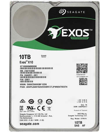 Ổ Cứng HDD Seagate EXOS X10 10TB 4Kn SAS 12Gbps 7200RPM 3.5in (ST10000NM0096)