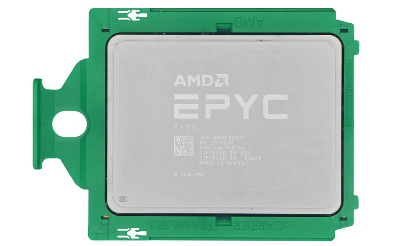 CPU AMD EPYC 7452 (32C/64T, 2.35 GHz, 128MB)