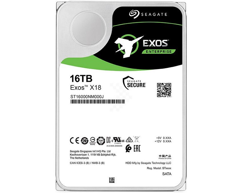Ổ cứng SEAGATE EXOS X18 16TB 512E/4KN SATA 6GBPS 7200RPM 3.5IN (ST16000NM000J)