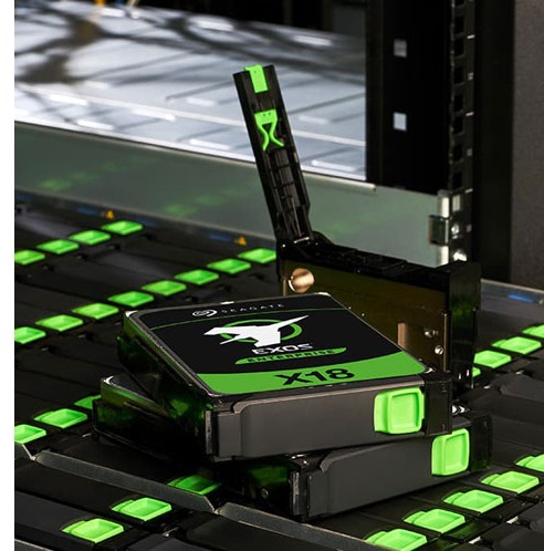 Ổ cứng SEAGATE EXOS X18 18TB 512E/4KN SATA 6GBPS 7200RPM 3.5IN (ST18000NM000J) dành cho doanh nghiệp
