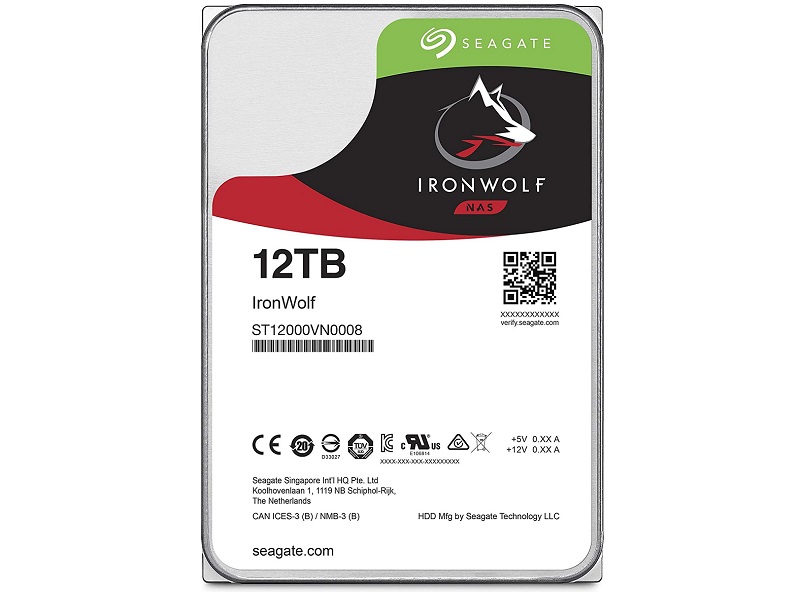 SEAGATE IRONWOLF 12TB SATA 3.5″ 7.2K 256MB CACHE (ST12000VN0008)