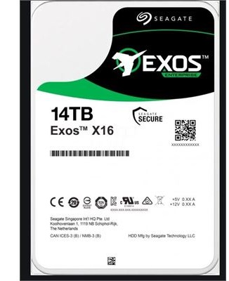 Ổ cứng HDD SEAGATE EXOS X16 14TB 512E/4KN SAS 12GBPS 7200RPM 3.5IN (ST14000NM002G)