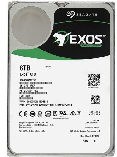 Ổ Cứng HDD Seagate EXOS X10 8TB 4Kn SAS 12Gbps 7200RPM 3.5in (ST8000NM0156)
