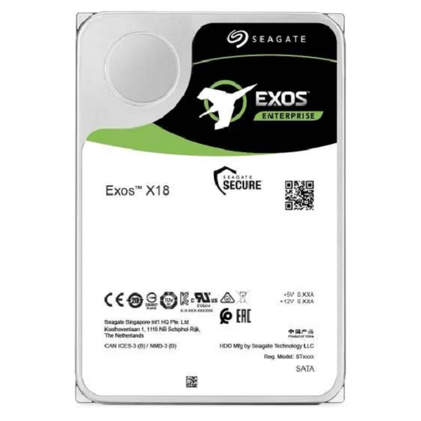SEAGATE EXOS X18 18TB 512E/4KN SATA 6GBPS 7200RPM 3.5IN (ST18000NM000J) - 1