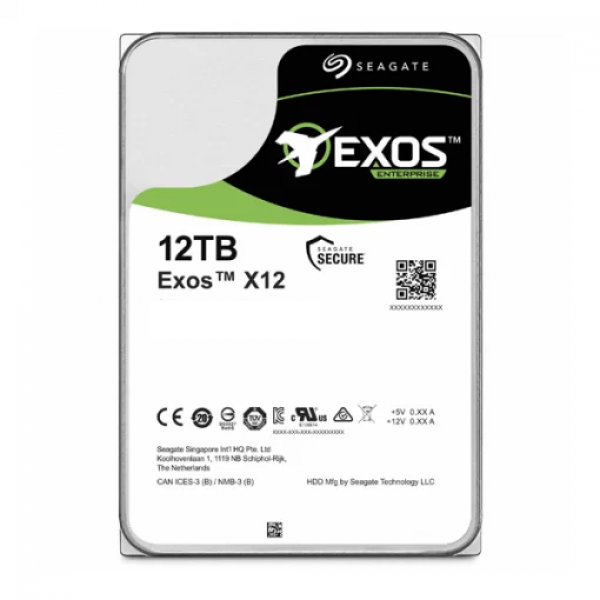 SEAGATE EXOS X12 12TB SATA 6GBPS 7200RPM 3.5IN (ST12000NM0007) - 1