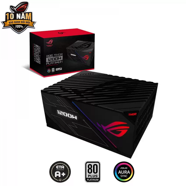 Nguồn Asus ROG Thor 1200W Platinum – RGB 1200W 80 Plus Platinum Full Modular